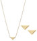 Emporio Armani Damenset Kette Ohrringe Edelstahl goldfarben, EGS3160SET