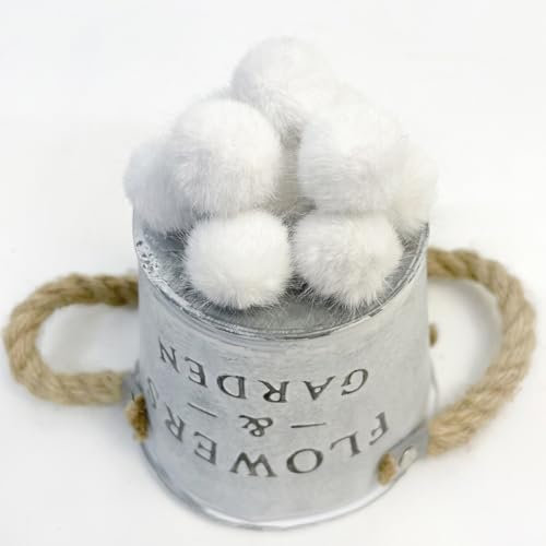 GreatRise 2-3 cm Kunstfell Pompon Fellbommel für Mützen Pelz Flauschige Pompon Ball Kunstfell Bommel für Mützen Schuhe Schals Taschen Schlüsselanhänger DIY Kreative Handwerk Weiß 10 Stück