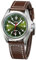 CIVO Uhren Herren Lederarmband Militär: Braun Analog Quarz Herrenuhr Militärzeit Wasserdicht - Armbanduhr Herren Grün Zifferblatt für Sport Outdoor