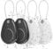 Waterproof AirTag Keychain Holder - 4 Pack Airtag Lock Case with Wire Cable Compatible with Apple AirTags, Ultra Durable Anti-Lost Protective Case with Keyring for Luggage, Backpack (Black/White)