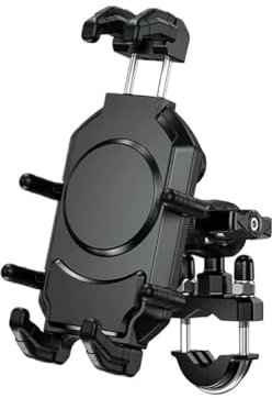 Motorcycle Phone Holder With Vibration Dampener High-Speed Secure Lock Anti-Theft Handlebar Cellphone Holder For 5.4-7.2'' Motorcycle Navigation Bracket(U-Bolt Handblebar)