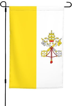 Bandiera del Vaticano Bandiera decorativa da giardino 30,5 x 45,7 cm, 100% fibra di poliestere, tessuto spesso, universale per tutte le stagioni