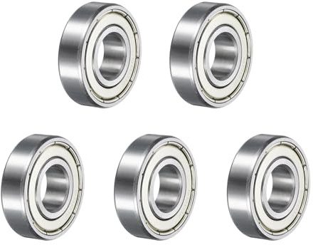 QUARKZMAN 5 Stück 6001ZZ Kugellager 12x28x8mm aus hochfestem Kohlenstoffstahl Doppelschildlager für Elektromotor, Haushaltsgeräte, Gartengeräte