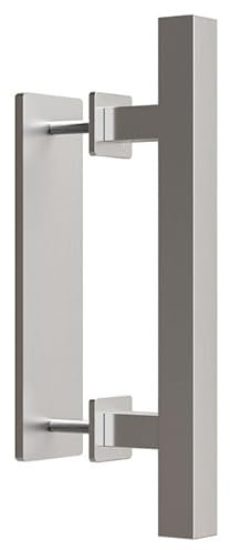 ETIASQSA Tirador Para Puerta de Granero, Juego de Tiradores de Acero Inoxidable de 24 cm Para Puertas Interiores, Tiradores Rectangulares Para Puertas, Tirador Para Puertas Correderas