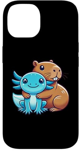 Cute Axolotl Hugging Capybara Hülle für iPhone 14
