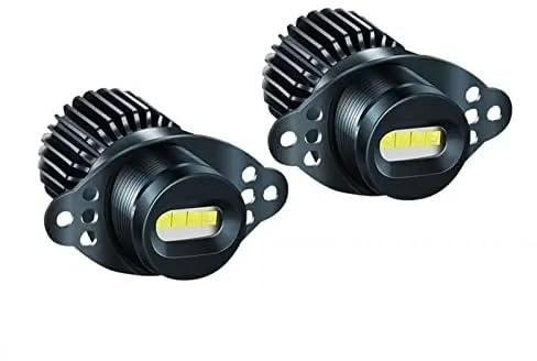 Fymlok Angel Eyes,Luz LED Ojos de Ángel 2 Faros LED Angel Eyes de 40 W con luz de posición Canbus sin Error Uso Apto for BMW E90, E91, 328i, 335i, 2009-2011, LCI, sin xenón