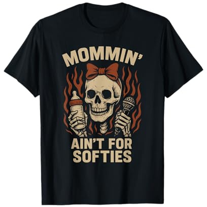 Metal Mom Life Rock 'n' Roll Mother Roses Skull Grunge T-Shirt