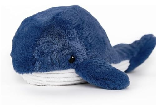 Warmies Plush Blue Whale Microwavable Large, Weighted Heatable Plush Toy for Children and Adults, with French Lavender Scent
