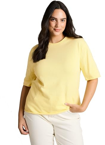 TOM TAILOR Damen Plussize Kurzarm-Pullover mit Kaschmir