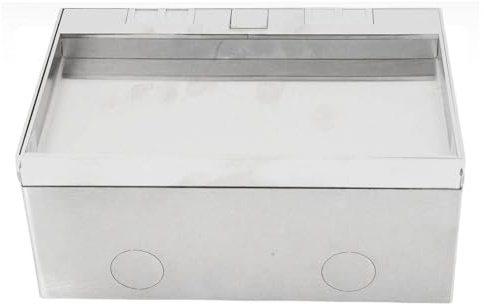 Generic Floor Socket Box Stainless Steel Concealed Outlet Box with 3 Prong Flip Design for Offices Hotels Schools, Mystical/Fantasy Retardant and Water Proof, 1 Pack