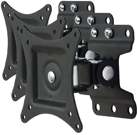 Allcam LCD201 17 19 22 24 26 LED/LCD TV Wall Bracket 30° Tilt, 180° Swivel, 360° Free Rotate Mount Size 100 75 Holds up to 15 kgs weight (Pack of 3)