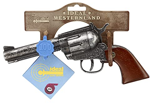 J.G. Schrödel 4060109 - Marshall antik, 22 cm, 100 Schuss Pistole mit Holzgriff, auf Tester