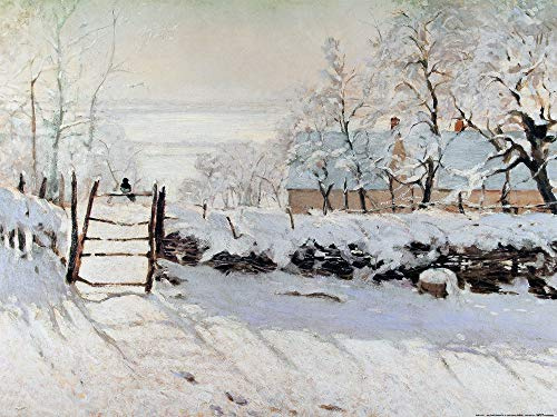 1art1 Claude Monet Poster Die Elster, 1868-69 Kunstdruck Bild 80x60 cm