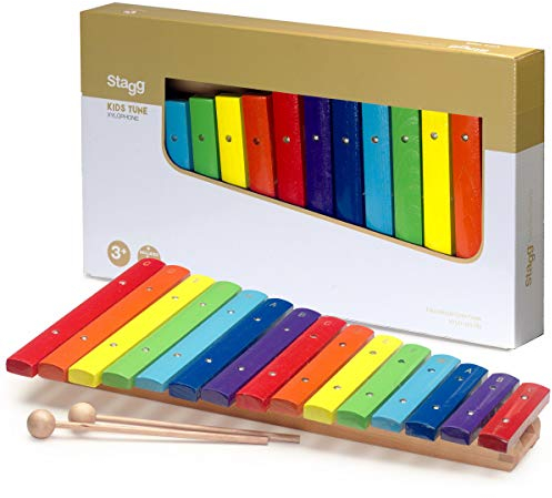 Stagg XYLO-J15 RB Xylophone mit 15-Keys rainbow