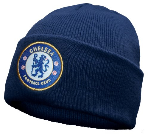 Chelsea FC - Beanie Strickmütze - Offizielles Merchandise - Geschenk für Fußballfans - Marineblau - Einheitsgröße