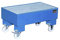 Bauer Kleingebinde-Auffangwanne, BxLxH 500x800x290 mm, Auff.vol. 61 l, mit Gitterrost, 2x60L-Fass, lackier t RAL 5012 lichtblau