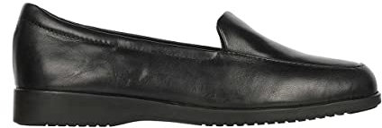 CLARKS Unisex Georgia Shoes, Black Leather, 41.5 EU