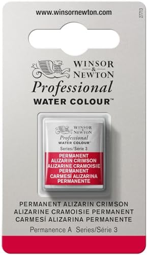 Winsor & Newton Half Pan Professional Water Colour, Permanent Alizarin Crimson