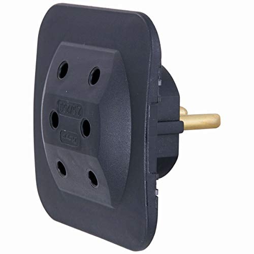 Kopp Eurostecker - 3-fach-Adapter schwarz