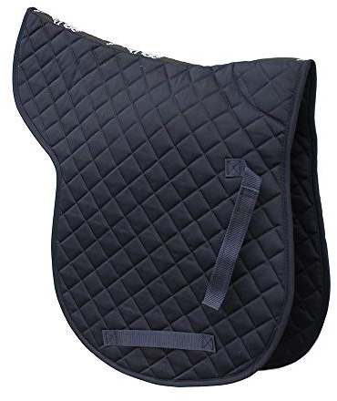 Rhinegold 0 Cotton Quilted Numnah-Pony-Navy