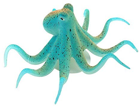 Angoter Fluoreszierende Künstliche Krake Aquarium-Verzierung mit Saugschale Aquarium Dekoration