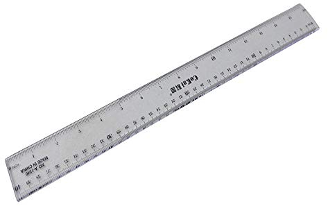 Utoolmart Lineal, gerade, 40 cm, metrisch, Kunststoff, transparent, 1 Stück