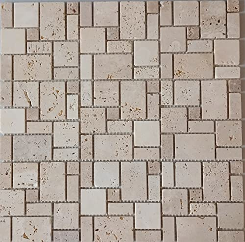 Pietra naturale Travertino mosaico Piastrelle beige