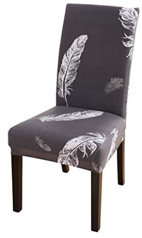 Housse de Chaise, 6 Pieces Extensible Amovible Lavable Moderne Couverture de Chaise pour Salle à Manger Slipcover-Décoration Bouquet de Mariage, Hôtel, Restaurant