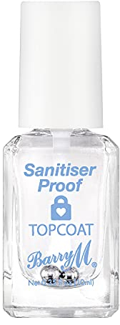 Barry M Cosmetics Santiser Proof Topcoat Nail Paint, Clear