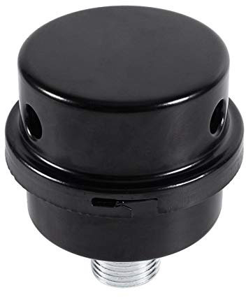 Filtre silencieux à air comprimé Dgtrhted, raccord fileté 1/2 silencieux compresseur d'air filtre d'aspiration en métal noir filtre à air compresseur 1/2