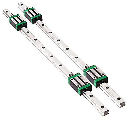 GooEquip Linearführung 2 Stücke HGR20 500mm Linearschiene mit 4PCS HGH20CA Gleitblock für 3D Drucker, CNC Maschine, Elektrische Geräte, Medizinische Maschinen