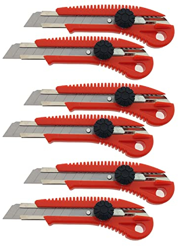 6 x Profi Cuttermesser 18mm Handwerkerausführung