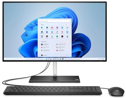 HP 24-cb1002sl All-in-One, Intel Core i3 1215U, 8GB RAM DDR4, 512GB SSD NVMe, Grafica Intel UHD Integrata, Display da 24 FHD va, Wi-Fi, Audio Integrato da 2W, Windows 11, Non è Touch, Nero