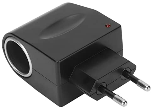 Cuifati Adattatore Accendisigari Auto da AC a DC 12V 1.5A Convertitore di Alimentazione per Uso Domestico, Presa per Caricabatterie Auto con LED, Involucro in ABS, e Affid