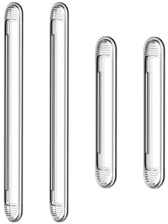 Clear Furniture Bumpers Door Knob Wall Silicone Protector from Chair Back Rail Adhesive Fridge Door Rubber Stoppers for Shower Door, Cabinet Door, Car Door Guards Edge and Toilet Lids 2 Long 2 Short