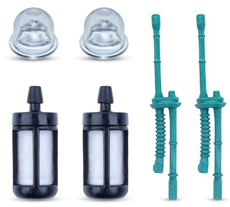 Atunee Kraftstoffleitung + Kraftstofffilter für Stihl FS38 FS45 FS46 FS55 KM55 HL45 MM55 FS100 FS110 FS130 Trimmer mit Primerbirne Ersetzen 4140 358 7702-2St