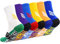 GRPSKCOS Kinder Jungen Sport Socken- 6 Paare Mitte Kalb sportliche Wanderung im Freien laufen Basketball bequeme Socken für Jungen Mädchen 5-14 Jahre(#1 Mehrfarbig-6 Paare,5-7 Jahre)