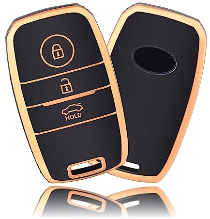 OFFCURVE Schlüsselhülle Autoschlüssel Hülle, Schlüsselcover Schlüsselgehäuse Schlüssel Schutzhülle Passt für Kia Sorento Sportage Rio Ceed Picanto Stinger Carens Optima Soul K2 KX3 I20 QL GT