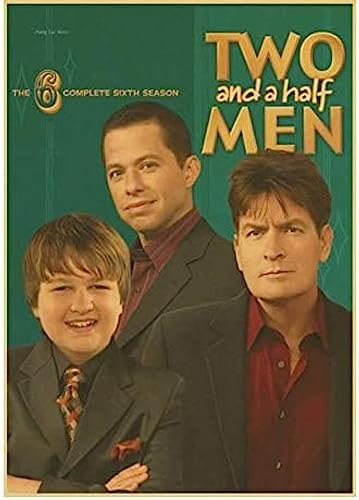 Poster Two And A Half Men Tv Play-Poster, Wandkunst, Bilder, Poster Und Drucke, Leinwandgemälde, Heimdekoration 50X70Cm Kein Rahmen