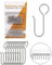 Vorhanghaken aus Metall für Vorhänge - 100 Stück Vorhanghaken Vorhangschienenhaken Aufhänger S-Haken Edelstahl Hardware Haken Kleine Clips für Deckenvorhänge Schiene Innen/Dusche/Fenster