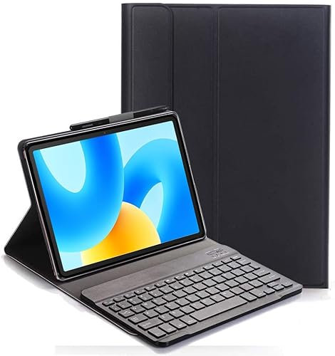 YHFZR Clavier étui pour Huawei MatePad 11,5 Pouce, AZERTY Slim PU Housse Détachable Wireless Clavier Keyboard sans Fil Coque pour Huawei MatePad 11,5 Pouce, Noir