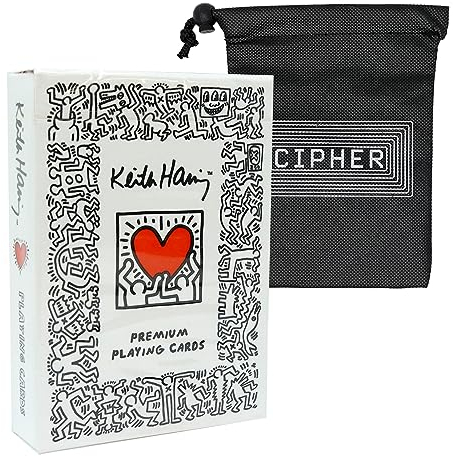 Theory 11 Keith Haring Spielkarten – Premium Poker-Größe Deck – inklusive Chiffrenkartentasche