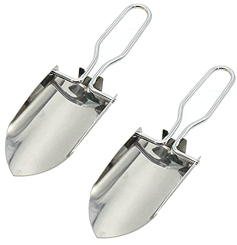2 Pièces Mini Pelle Acier, Pelle Multifonction, Pelle De Camping, Pelle Pliante De Jardin, Pelle Pliante Multifonctionnelle, Mini Pelle Pliante pour Camping, Survie, Randonnée Et Jardinage
