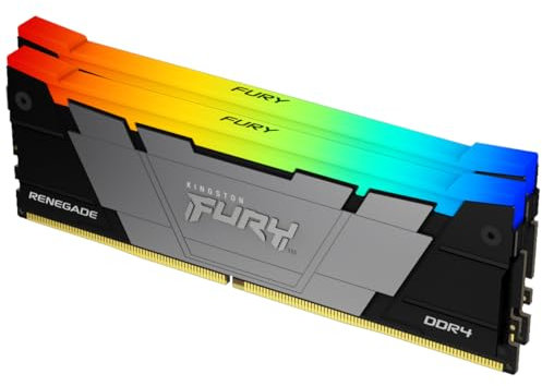 Kingston FURY Renegade RGB 16GB 4000MT/s DDR4 CL19 DIMM (Kit de 2) Memoria gamer para Ordenadores de sobremesa - KF440C19RB2AK2/16