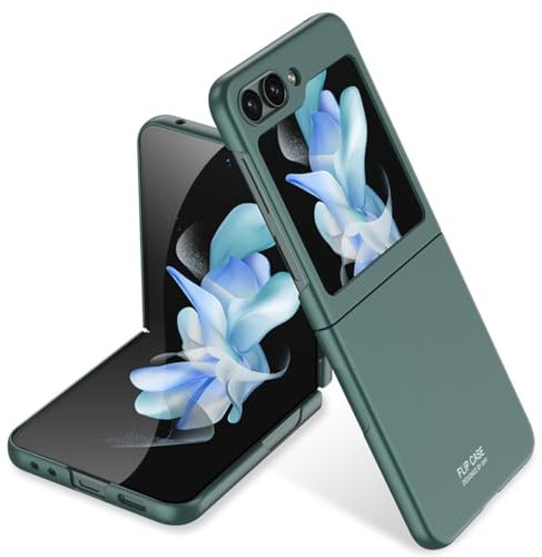 König Design Custodia per Samsung Galaxy Z Flip 5, Galaxy Z Flip 5 5G, a portafoglio, con funzione leggio, per Samsung Z Flip 5, colore: verde scuro notte