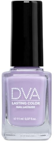 DVA, Lasting Color Nail Lacquer, Smalto per Unghie a Lunga Durata, con Finish Lucido Effetto Laccato, Rapida Asciugatura e Maxi Pennello per una Stesura Uniforme, Vegan, Lilac, 11 ml
