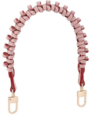 PH PandaHall Tracolla per Borsa Intrecciata Da 44.7 cm, Maniglia Superiore di Ricambio per Borsa In Pelle PU con Cinturino Corto Rosa con Hardware Dorato per Borsa A Tracolla Borsa All'Uncinetto