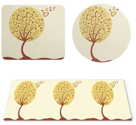 EHOMERY Mauspad Induktion Mousepad One Piece Valentinstag Mauspad XXL Anime Gojo Mousepad Damen Für Die Schreibtischdekoration - 3 Pack [30x80 cm, 20x24 cm and Dia 20 cm]