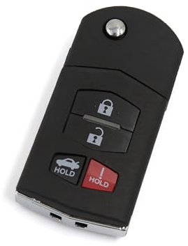 Motoforti New Smart Remote Flip Key Fob Shell Case 4 Button for Mazda 3 5 RX-8 CX-7 CX-9 2007-2010 Long-lasting