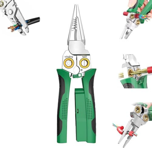 Wire Strippers with Electricity Measurement Function, 8 in 1 Multifunctional Wire Strippers, Voltage Tester Pliers, Universal Cable Scissors for Cutting and Pulling Wires